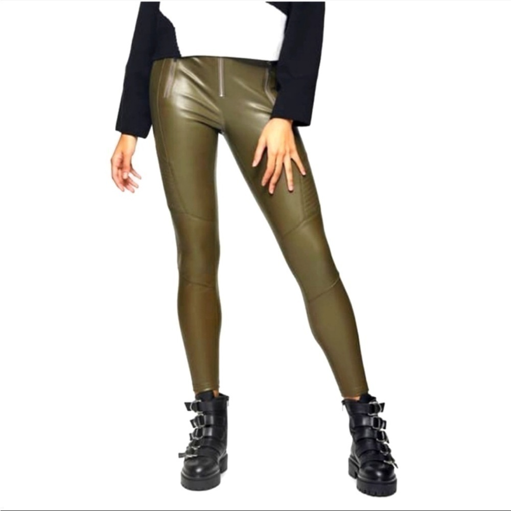 Topshop faux leather pant NWT